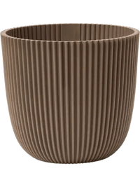Pot Capi Nature Groove en taupe chaud - D17 cm - GREEN OASIS - SHOP