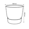 Pot Elho Greenville rond Gris - D24 x H23 - GREEN OASIS - SHOP
