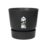 Pot Elho Greenville Rond Noir - D24 x H23 - GREEN OASIS - SHOP Plantes vertes originales livrées à votre domicile