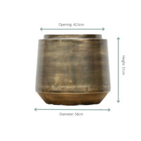 Pot Indigo Vintage Or - D58 x H51 - GREEN OASIS - SHOP Plantes vertes originales livrées à votre domicile