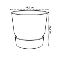 Pot Elho Greenville rond Blanc - D39 x H37 Everspring